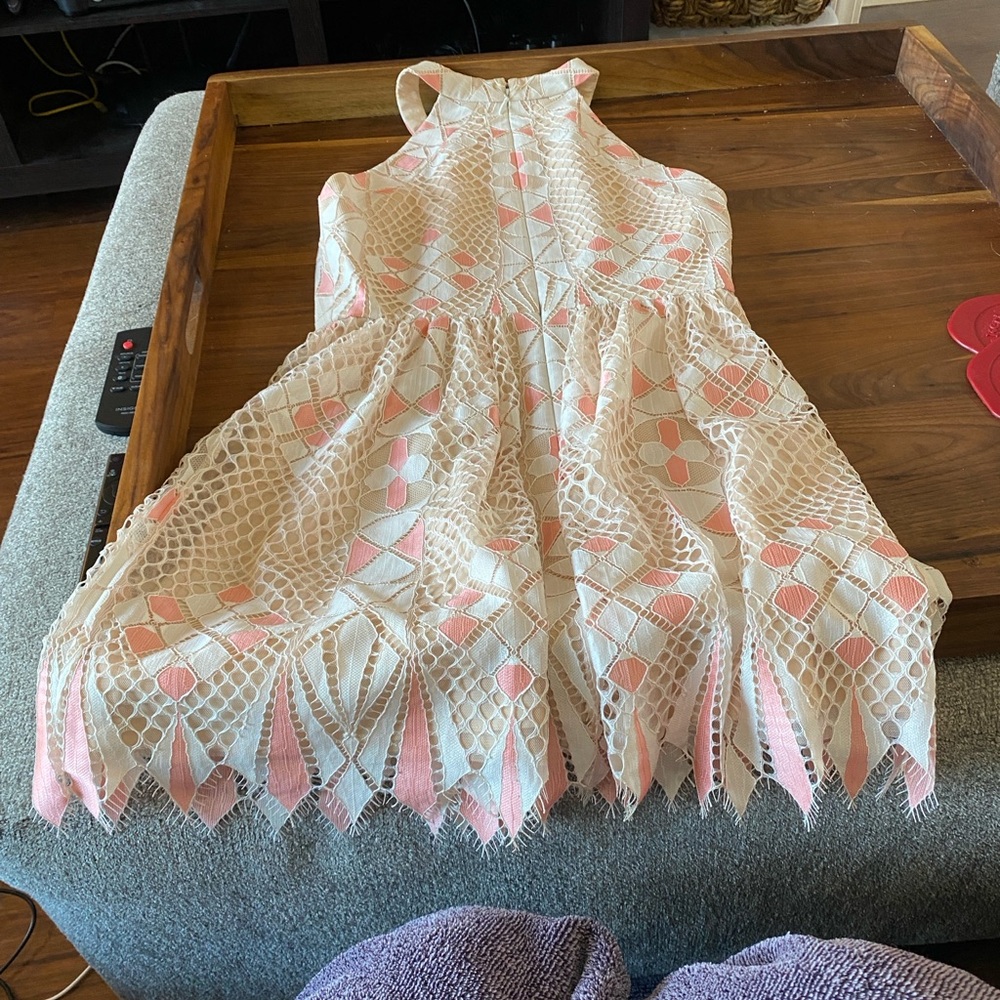 BCBG Pink and Cream Dress